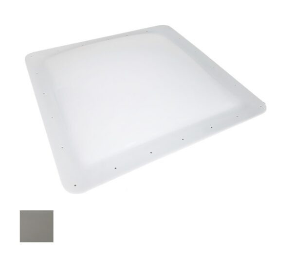 Icon Skylight Dome, Smoke Tint, Rectangular, 24.5 x 23 Inch Flange