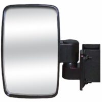 CIPA Clamp-On Side Mirror, Convex Glass, 7.75 Inch, Black
