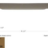Icon Step Trim, Taupe, 31.5 x 10.5 Inches