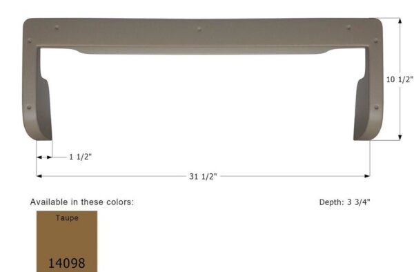 Icon Step Trim, Taupe, 31.5 x 10.5 Inches