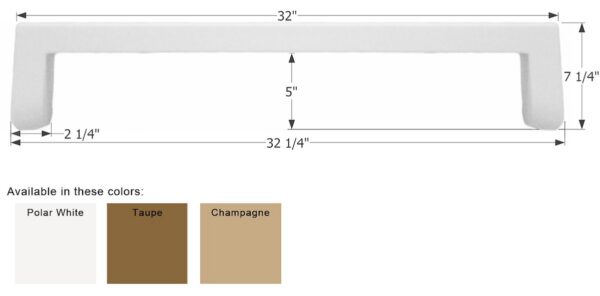 Icon Step Trim, Polar White, Forest River Cardinal, 32.25 x 7.25 Inches