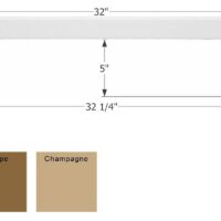 Icon Step Trim, Champagne, Forest River Cardinal, 32.25 x 7.25 Inches