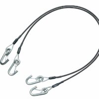 Demco Trailer Safety Cable Set, 7,000 lb, 54" Length, Vinyl-Coated, Black