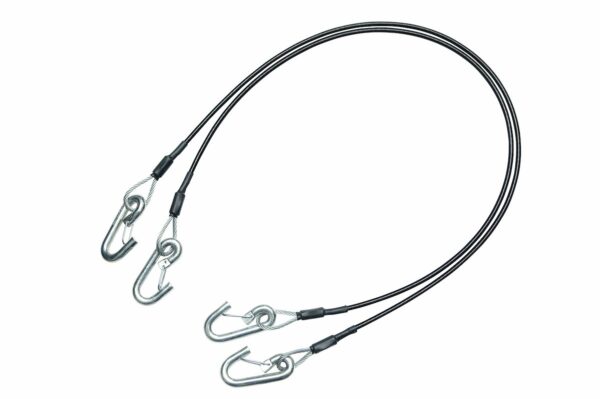 Demco Trailer Safety Cable Set, 7,000 lb, 54" Length, Vinyl-Coated, Black