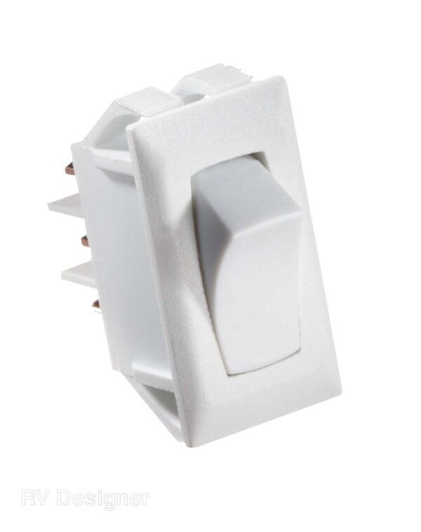 RV Designer 10 Amp SPDT Rocker Switch, White