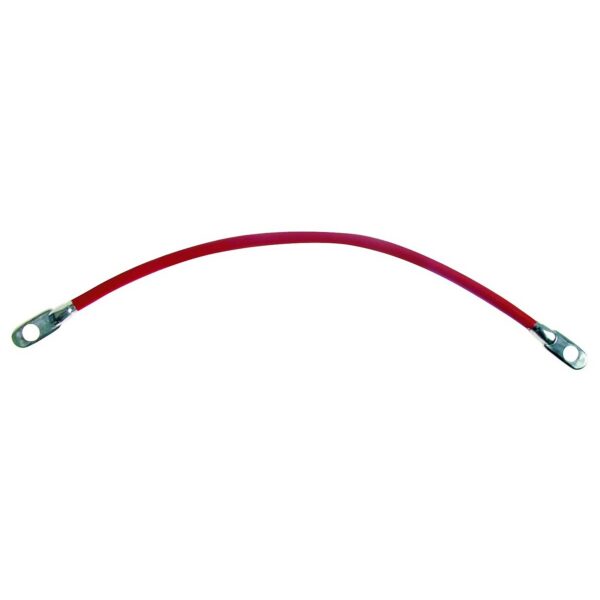 East Penn Battery Cable, 24 Inch, 4 Gauge, Red Positive, 3/8 Inch Eyelets