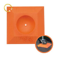 MTI Industries Trailer Tongue Jack Wheel Chock, 1000 lb, Orange