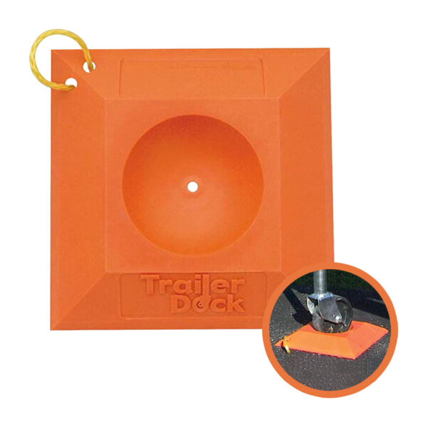 MTI Industries Trailer Tongue Jack Wheel Chock, 1000 lb, Orange