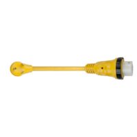 Marinco 30A to 50A RV Power Cord Adapter, Yellow, 20-Inch