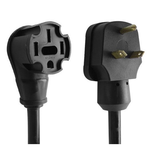 AP Products 30A to 50A RV Adapter Cord, Black, 18-Inch