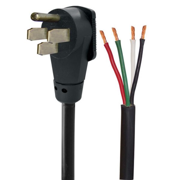 AP Products 50A RV Hard-Wire Power Cord, Black, 30 Feet