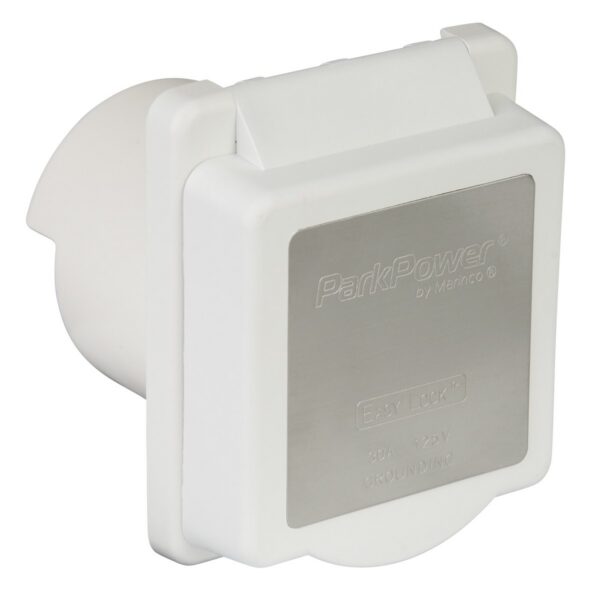Marinco 30 Amp Shore Power Inlet Port, White