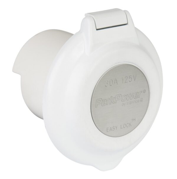 Marinco ParkPower 30 Amp Shore Power Inlet Port, White