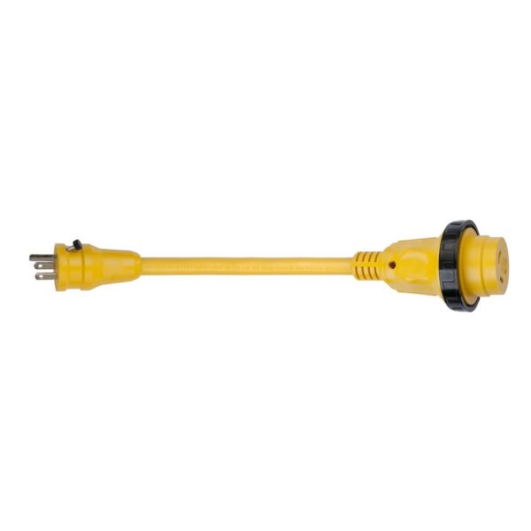 Marinco ParkPower 15 to 30 Amp Adapter with LED, Yellow