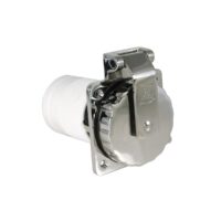 Marinco 50 Amp Marine-Grade Stainless Steel Shore Power Inlet, Silver