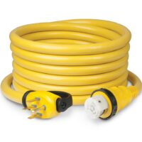 Marinco ParkPower 50 Amp Shore Power Cord, 25 Foot, 6 AWG, Yellow