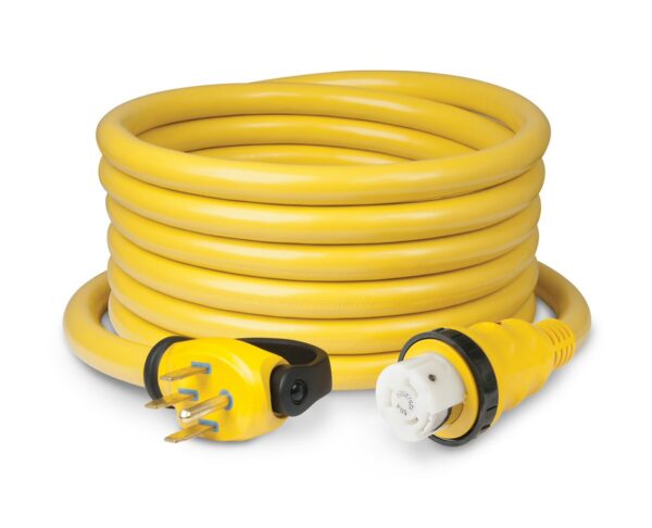 Marinco ParkPower 50 Amp Shore Power Cord, 25 Foot, 6 AWG, Yellow