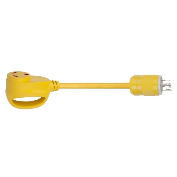Marinco ParkPower 30 Amp Adapter Cord, 14-30P to 5-30R, Yellow