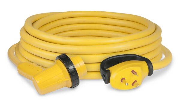 Marinco ParkPower 30 Amp Shore Power Cord, 30 Feet, 10 AWG, Yellow