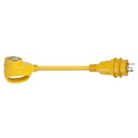 Marinco ParkPower Adapter Cord, 5-30P to 10-50R, 12 Inch, Yellow