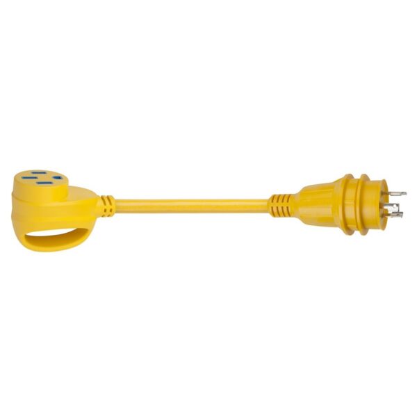 Marinco ParkPower Adapter Cord, 5-30P to 10-50R, 12 Inch, Yellow