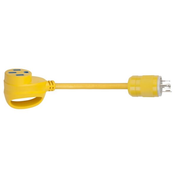 Marinco ParkPower Adapter Cord, 14-30P to 14-50R, 12 Inch, Yellow