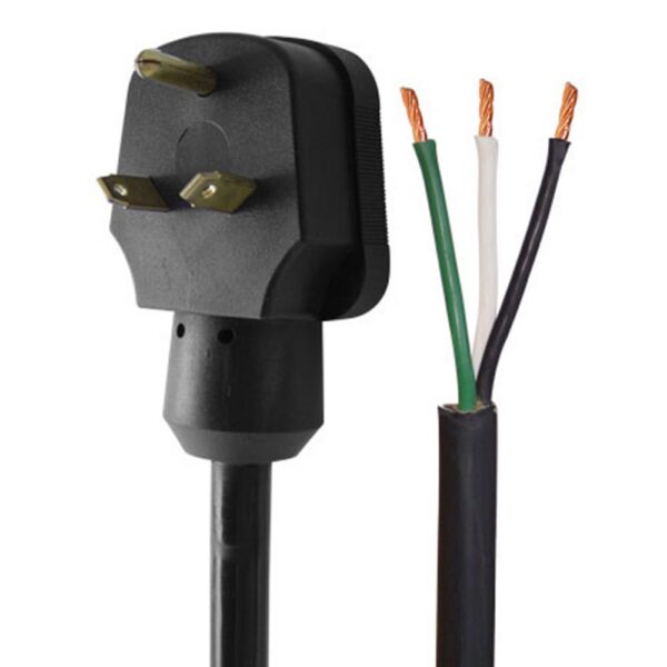 AP Products 30 Amp Power Cord, 35 ft, Hard-Wired, Blue