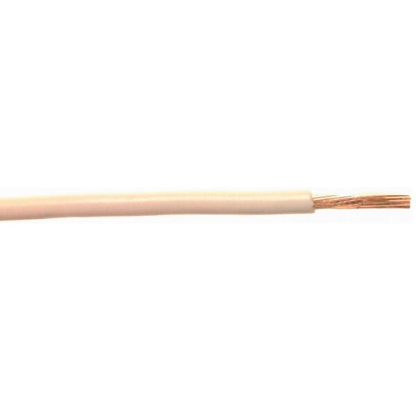 East Penn 10 Gauge Thermoplastic Primary Wire, White, 500 ft