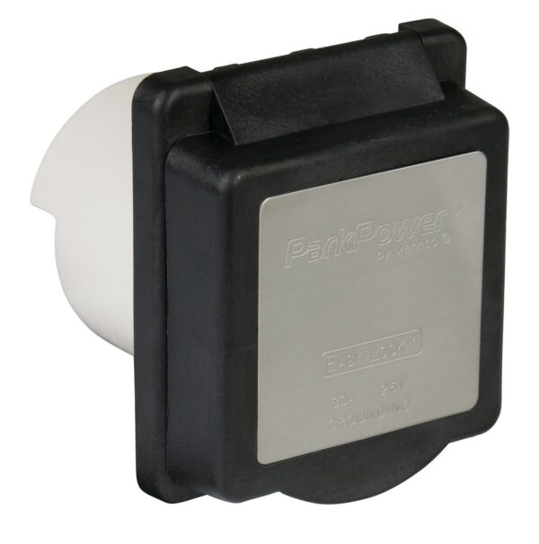 Marinco 30 Amp 120-Volt Shore Power Inlet, Black