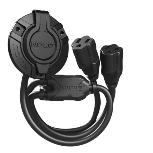 NOCO Power Inlet Port, 15 Ampere, 120 Volt, 16-Inch Extension, Black