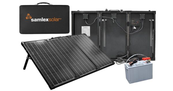 Samlex America 90W Portable Foldable Solar Charging Kit with Carry Case