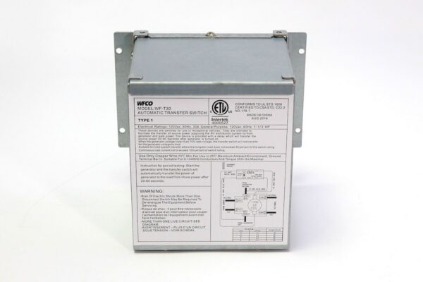 WFCO 30 Amp Automatic Transfer Switch, 120 Volt, Wall Mount, Silver