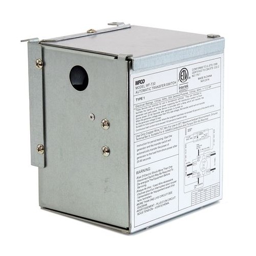 WFCO 30 Amp Automatic Transfer Switch, 120 Volt, Floor Mount, Silver