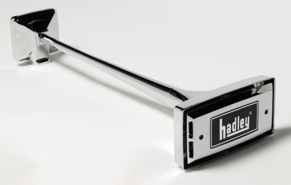 Hadley 29-Inch Rectangular Air Horn, 115 Decibel Single-Tone, Chrome Silver