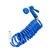 Dura Faucet Exterior Spray Hose, 15 Feet, Quick Connect, Blue and White