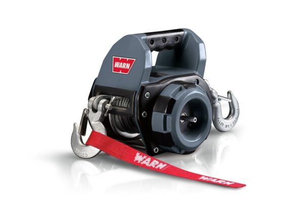 WARN 750-Pound Drill Winch, Portable, Steel Cable, Gray