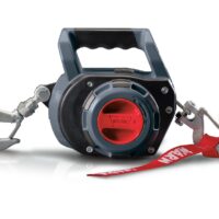 WARN 750-Pound Drill Winch, Portable, Synthetic Rope, Gray