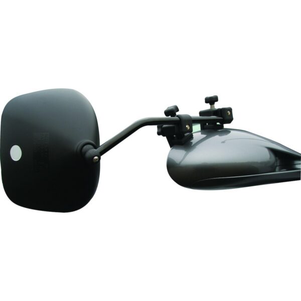 Milenco Exterior Add-On Towing Mirror Set, Manual, Stainless Steel, 4-11/16" x 8", Black