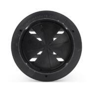 B&B Molders 4 inch Duct Register with Damper, Black