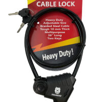 Hughes Autoformers Braided Steel Cable Lock, 36 Inch