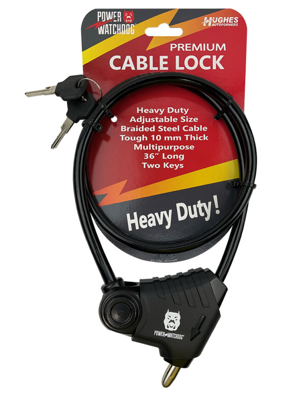 Hughes Autoformers Braided Steel Cable Lock, 36 Inch