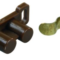 JR Products Barrel Door Catch, Brown Plastic, Set of 6