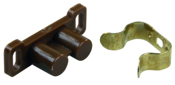 JR Products Barrel Door Catch, Brown Plastic, Set of 6