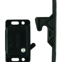 JR Products Spring Loaded Door Catch, Black, Single