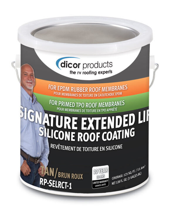 Dicor Signature Extended Life Silicone Roof Coating, Tan, 1 Gallon