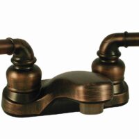 Empire 4 Inch Lavatory Faucet with Diverter and Teapot Handles, Oil Rubbed Bronze