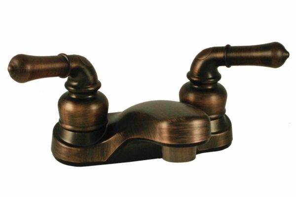 Empire 4 Inch Lavatory Faucet with Diverter and Teapot Handles, Oil Rubbed Bronze