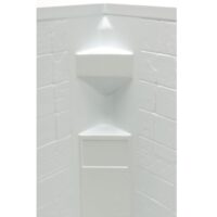 Lippert Shower Surround, 34x34 Neo Angle, Faux Slate, White