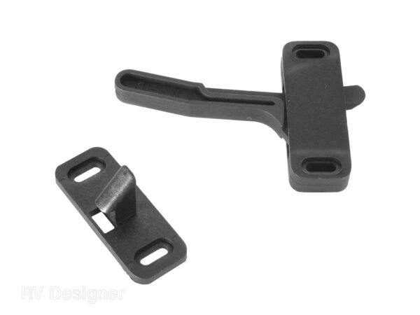 RV Designer Screen Door Latch, Left-Hand, Phillips Style, Black