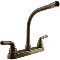 Dura Faucet RV Kitchen Faucet, High Arc, Teapot Handles, Bronze